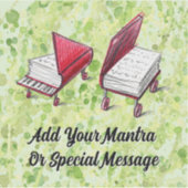 クリエイティブエスケープライムスプラッシュと本&ピアノ シール (正面)