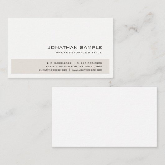 クリエイティブエレガントカラートレンディーお洒落プロフェッショナル 名刺 (正面/裏面)