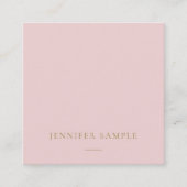 クリエイティブエレガントピンク金ゴールド文字シンプルテンプレート スクエア名刺 (正面)