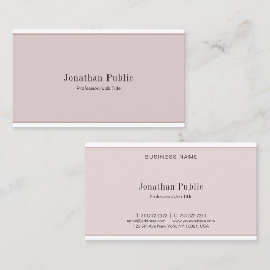 クリエイティブエレガントミニマルモダンプロフェッショナル 名刺 (正面/裏面)