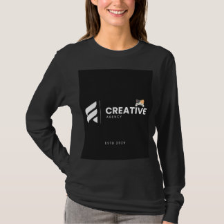 クリエイティブエージェンシーと可愛いペットのデザインTシャツ Tシャツ