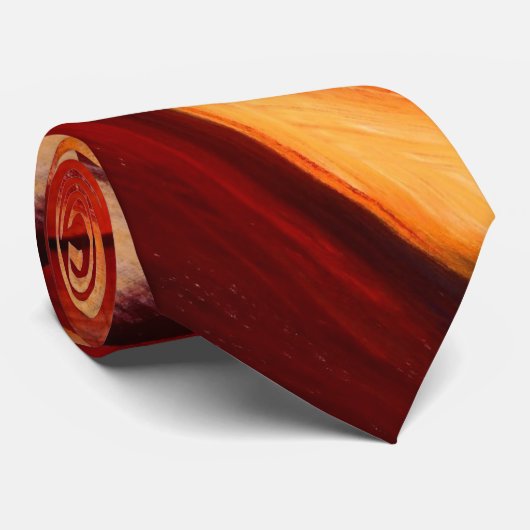 クリエイティブオリジナルブラウンレッドイエロール抽象芸術 ネクタイ (ロール)