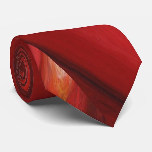 クリエイティブオリジナルレッドブラウニー抽象芸術アートモダン ネクタイ (ロール)
