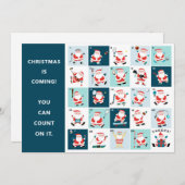 クリエイティブカウントダウンカレンダーホリデーカード シーズンカード (正面/裏面)