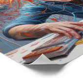 クリエイティブカオスカラフル- Messy Brain Poster ポスター (角)