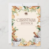 クリエイティブカスタムクリスマスパーティの招待状 案内状 (裏面)
