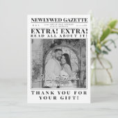 クリエイティブカスタムミニマル新聞写真結婚の 招待状 (スタンド正面)