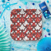 クリエイティブカナダメープルリーフパターンID1072 ペーパープレート (パーティー)