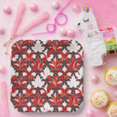 クリエイティブカナダメープルリーフパターンID1072 ペーパープレート (パーティー)