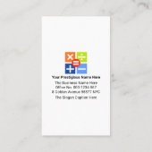 クリエイティブカラフルの財務番号 名刺 (裏面)