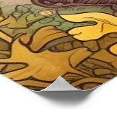 クリエイティブカラフルサイケデリックマッシュルームアート ポスター (角)