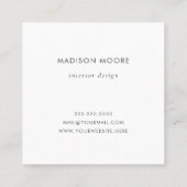 クリエイティブカラフルダークブルーターコイズ勾配 スクエア名刺 (裏面)