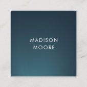 クリエイティブカラフルダークブルーターコイズ勾配 スクエア名刺 (正面)