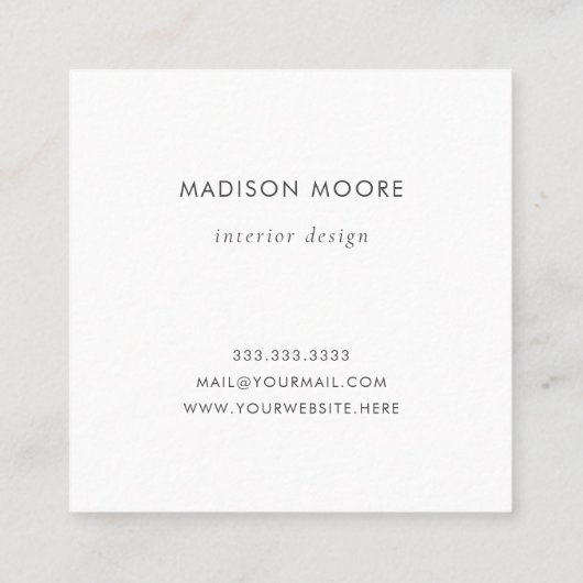 クリエイティブカラフルティール(緑がかった色)オレンジ色グラデーションオムブレ スクエア名刺 (裏面)