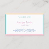 クリエイティブカラフルモダンデザインハンドスクリプト文字 名刺 (裏面)