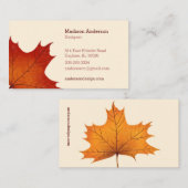 クリエイティブカラフル秋メープルリーフ名刺 名刺 (正面/裏面)