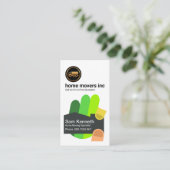 クリエイティブカラフルOKハンドジェスチャホーム移動 名刺 (スタンド正面)