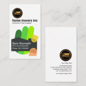 クリエイティブカラフルOKハンドジェスチャホーム移動 名刺 (正面/裏面)