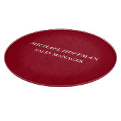 クリエイティブカーマインレッドミニマリストクラシカル斜体 カッティングボード (角)