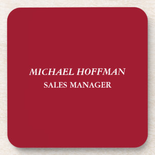 クリエイティブカーマインレッドミニマリストクラシカル斜体 コースター