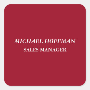 クリエイティブカーマインレッドミニマリストクラシカル斜体 スクエアシール