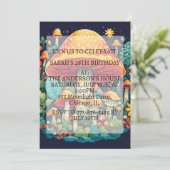 クリエイティブキノコイラストレーション誕生日パーティー 招待状 (スタンド正面)