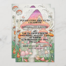 クリエイティブキノコ生家アートバースデーパーティー 招待状