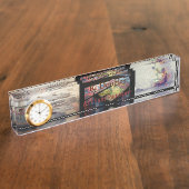 クリエイティブキャンバスのアートワークプロフェッショナル用アクリル デスクネームプレート (側面)