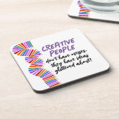 クリエイティブギフトアーティストおもしろい引用文 コースター (左側)