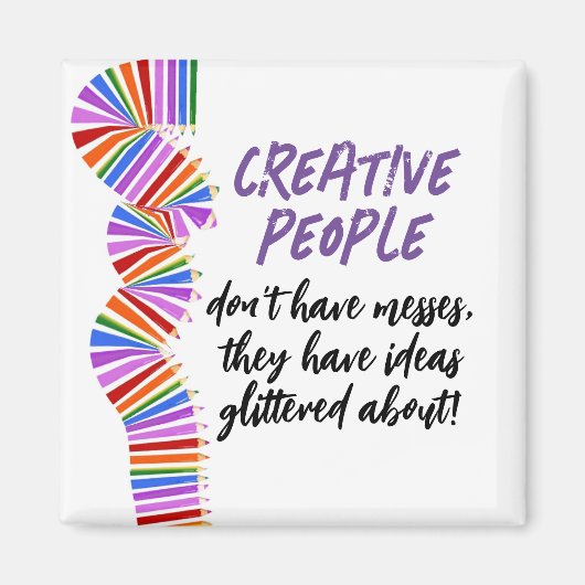 クリエイティブギフトアーティストおもしろい引用文 マグネット (正面)