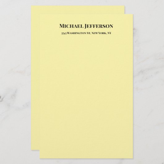 クリエイティブクラシカルトレンディークリームカラー 便箋 (正面/裏面)