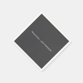 クリエイティブクラシカルトレンディーダークグレー&ホワイト スタンダードカクテルナプキン (角)