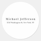 クリエイティブクラシカルトレンディーブラック&ホワイトミニマリスト ラウンドシール (正面)