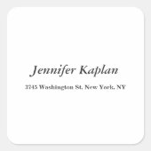 クリエイティブクラシカルホワイトミニマルプロフェッショナル スクエアシール (正面)