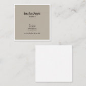 クリエイティブクラシックノスタルジックデザインアメリカン文字 スクエア名刺 (正面/裏面)