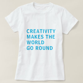 クリエイティブクリエイティビティ引用文ブルータイポグラフィ Tシャツ