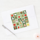 クリエイティブクリスマスのカウントダウン スクエアシール (封筒)