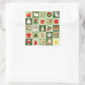 クリエイティブクリスマスのカウントダウン スクエアシール (バッグ)