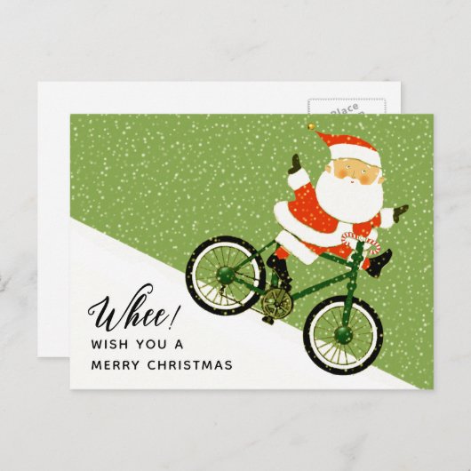 クリエイティブクリスマスサイクリング シーズンポストカード (正面/裏面)