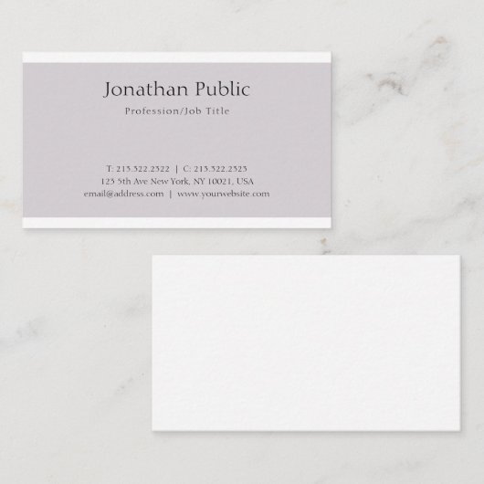 クリエイティブクリーングラフィックデザイントレンディープレーンモダン 名刺 (正面/裏面)