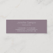 クリエイティブクリーンデザインモダンラグジュアリープロフェッショナル スキニー名刺 (裏面)