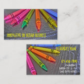 クリエイティブクレヨンのカスタマイズ可能名刺 名刺 (正面/裏面)