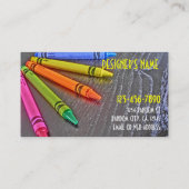 クリエイティブクレヨンのカスタマイズ可能名刺 名刺 (裏面)