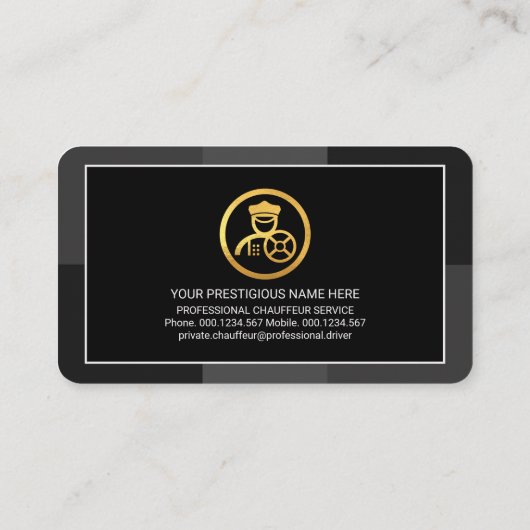 クリエイティブグスタイリッシュレームモノクロ層駆動 名刺 (裏面)