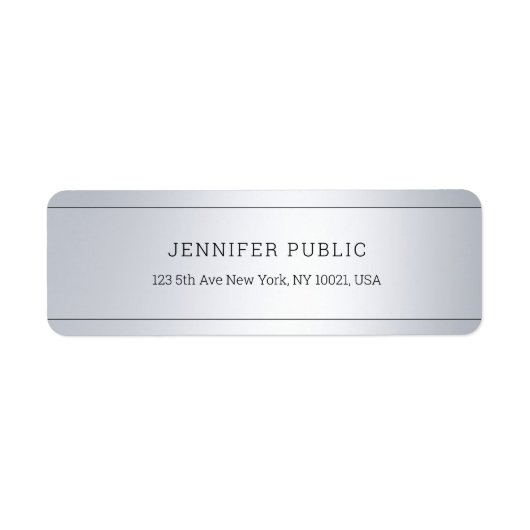 クリエイティブグモダンラモールシルバーテンプレートシック ラベル (正面)