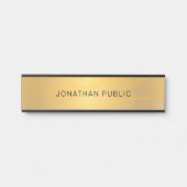 クリエイティブグラマーシンプル金ゴールドエレガントテンプレート サインプレート (正面)