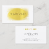 クリエイティブグラマーデザインモダン金ゴールドラグジュアリープレーン 名刺 (正面/裏面)