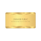 クリエイティブグラマー金ゴールドエレガントモダンテンプレート ラベル (正面)