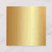 クリエイティブグラマー金ゴールドプロフェッショナル芸術的デザイン スクエア名刺 (裏面)