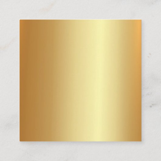 クリエイティブグラマー金ゴールドプロフェッショナル芸術的デザイン スクエア名刺 (裏面)